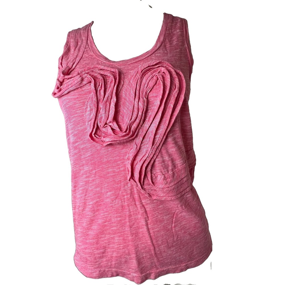 Little Yellow Button Anthropologie Women's Pink Winding Road Tank Top Medium